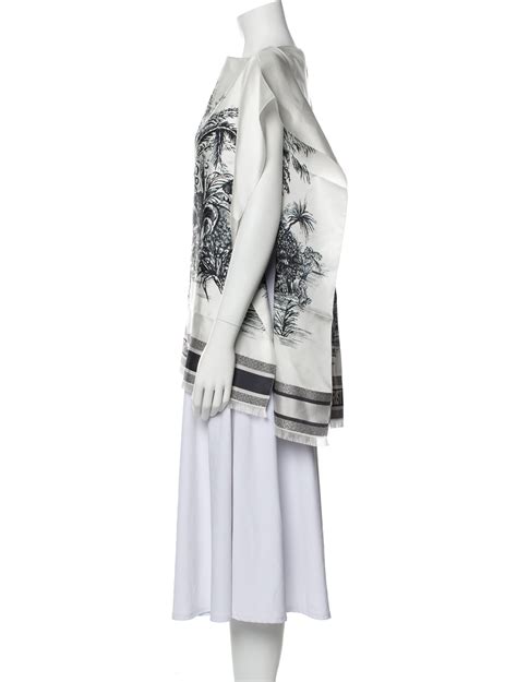 christian dior silk poncho grey.